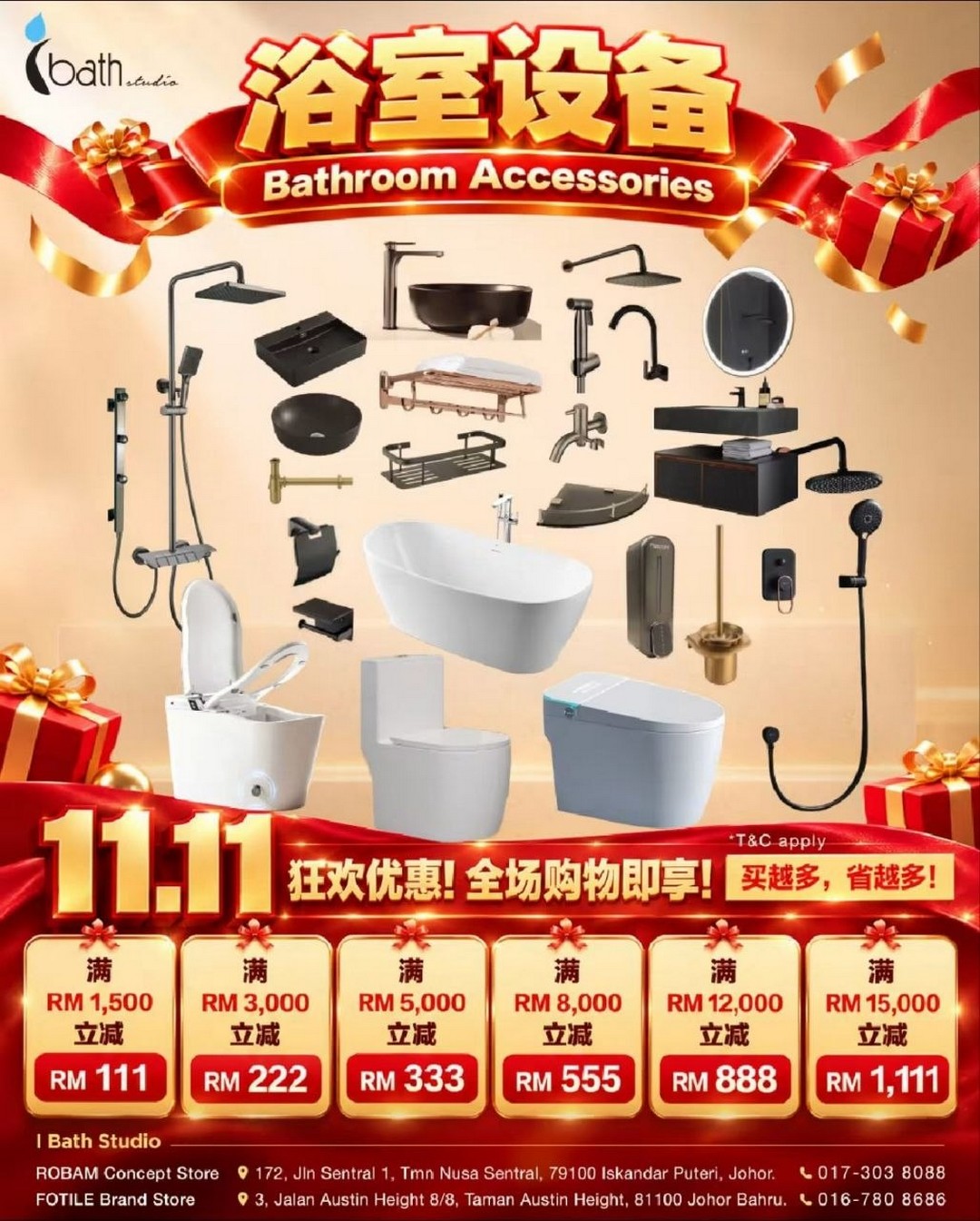 I-Bath-Studio-11.11-Mega-Sale-5 28 October-11 November 2026: I Bath Studio 11.11 Mega Sale – Enjoy Up to RM1,111 OFF Kitchen Appliances, Bathroom Accessories & Water Purification Equipment at Johor Bahru Outlets