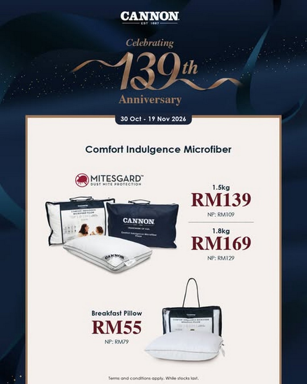 Isetan-Kuala-Lumpur-CANNON-139th-Anniversary-Promotion-2 30 October-19 November 2026: Isetan Kuala Lumpur CANNON 139th Anniversary Promotion, Enjoy Up to 70% Off Sleep Essentials at Isetan KLCC