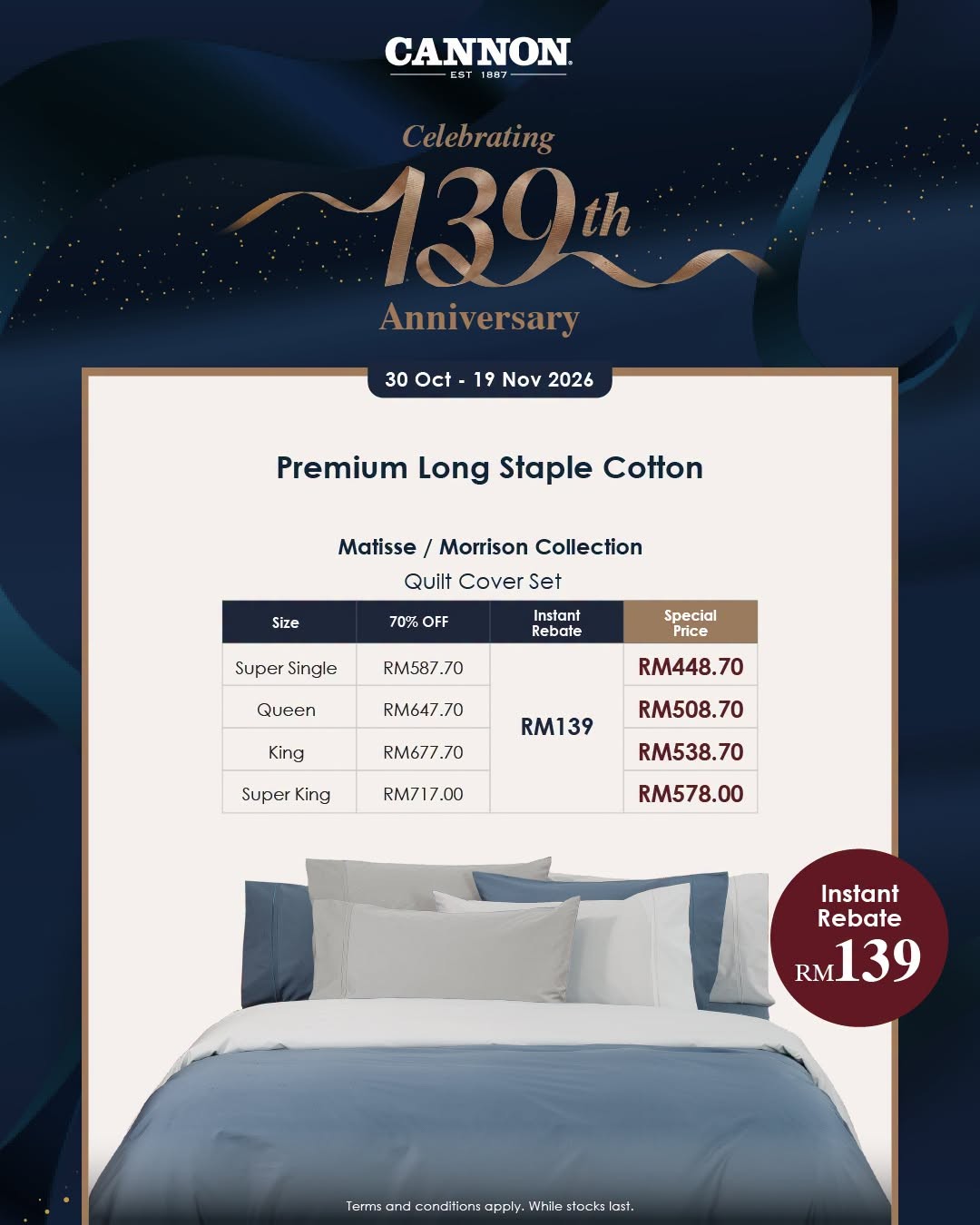 Isetan-Kuala-Lumpur-CANNON-139th-Anniversary-Promotion-4 30 October-19 November 2026: Isetan Kuala Lumpur CANNON 139th Anniversary Promotion, Enjoy Up to 70% Off Sleep Essentials at Isetan KLCC