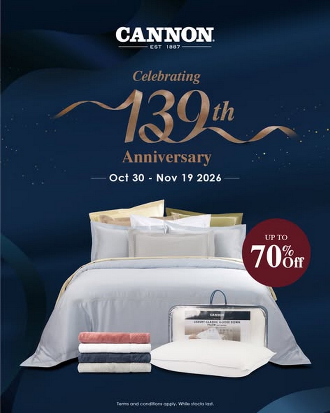 Isetan-Kuala-Lumpur-CANNON-139th-Anniversary-Promotion 30 October-19 November 2026: Isetan Kuala Lumpur CANNON 139th Anniversary Promotion, Enjoy Up to 70% Off Sleep Essentials at Isetan KLCC