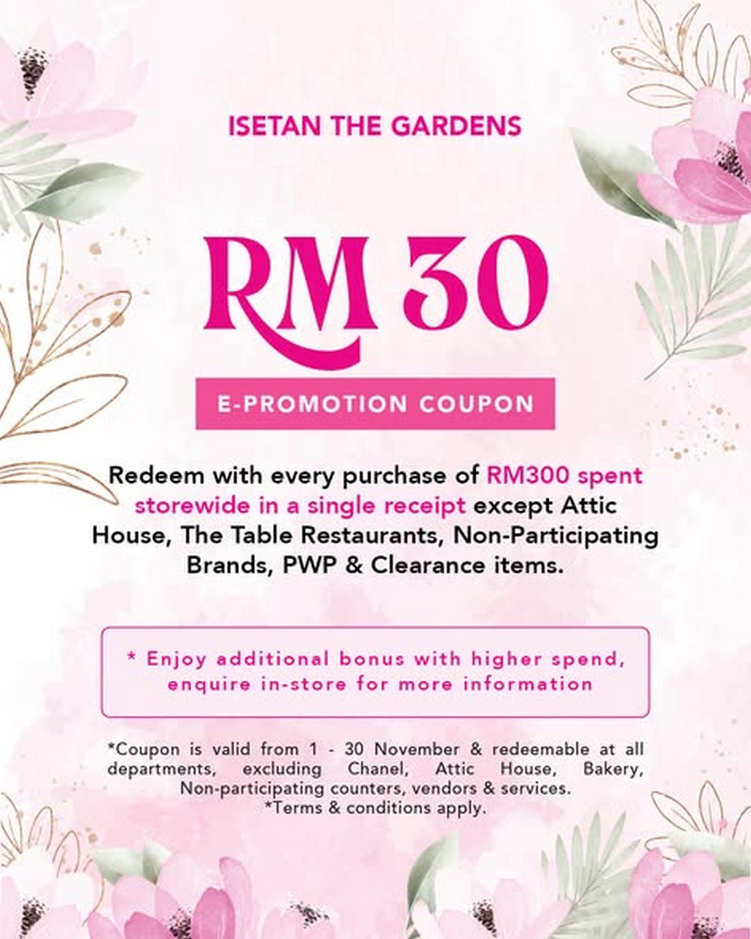 Isetan-Kuala-Lumpur-Pink-October-Shopping-Promotion-2 9-25 October 2026: Isetan Kuala Lumpur: Pink October Shopping Promotion with RM30 E-Promotion Coupons for Every RM300 Spent at Isetan KLCC and Isetan The Gardens