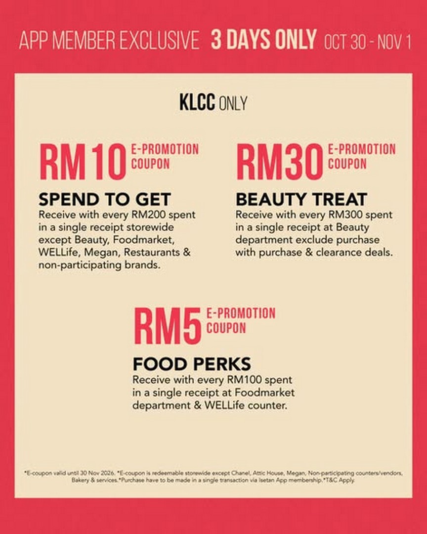 Isetan-Kuala-Lumpur-Year-End-Sale-2026-1 30 October-12 November 2026: Isetan Kuala Lumpur Year End Sale 2026 – Enjoy Up to 80% OFF at Isetan KL Stores, Shop More and Save More!