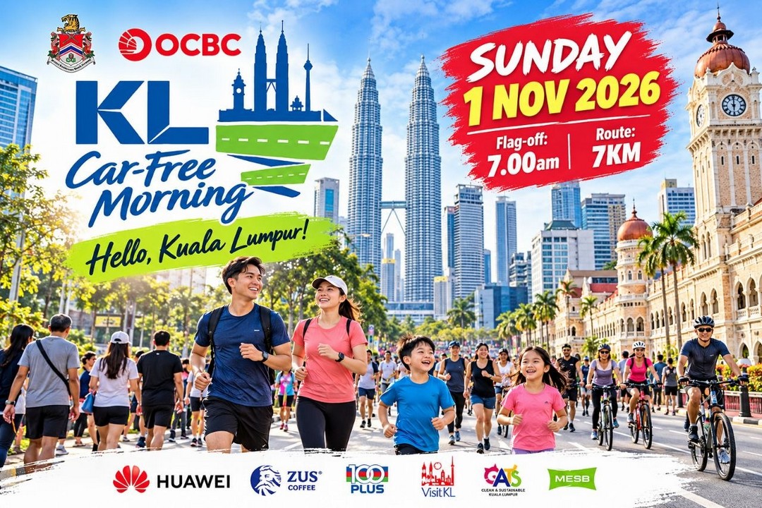 KL-Car-Free-Morning-2026-Returns-with-a-Free-7KM-City-Adventure 1 November 2026: KL Car-Free Morning 2026 Returns with a Free 7KM City Adventure from 7am to 9am at Dataran DBKL, Kuala Lumpur