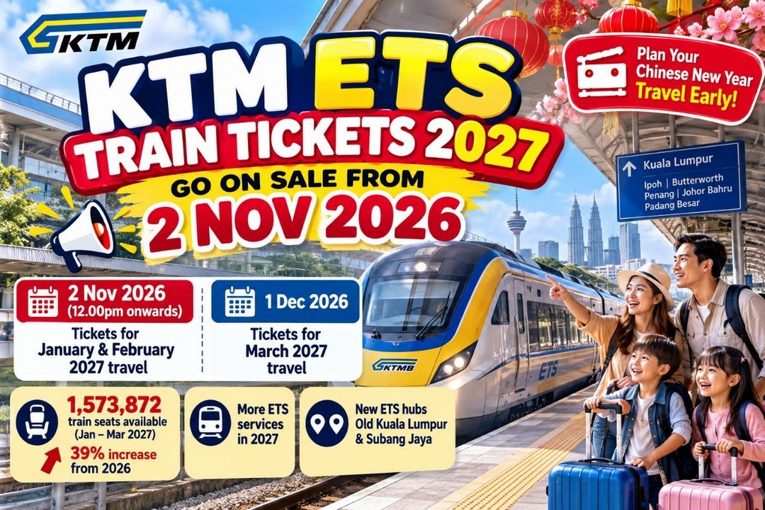 KTMB-ETS-KTM-Intercity-Ticket-Promotion 2 November 2026 onwards: KTMB ETS & KTM Intercity Ticket Promotion – 1.57 Million Seats for January to March 2027, More Train Services & Chinese New Year Travel