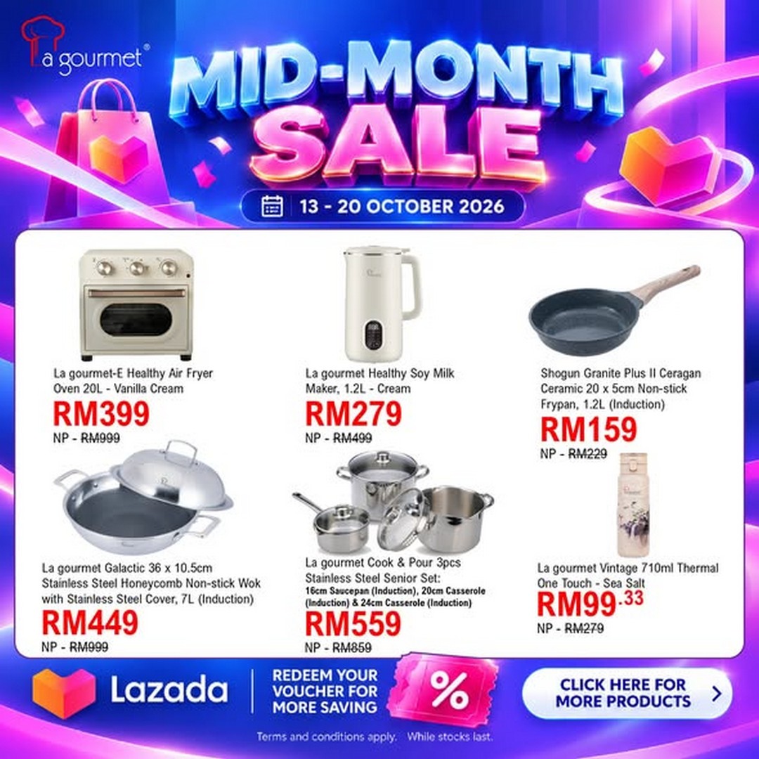 Katrin-BJ-Malaysia-Mid-Month-Savings-Sale-on-Shopee-and-Lazada 13-20 October 2026: Katrin BJ Malaysia: Mid Month Savings Sale on Shopee and Lazada – Shop La gourmet, Shogun, Joseph Joseph, Greenpan and Brabantia Deals Online