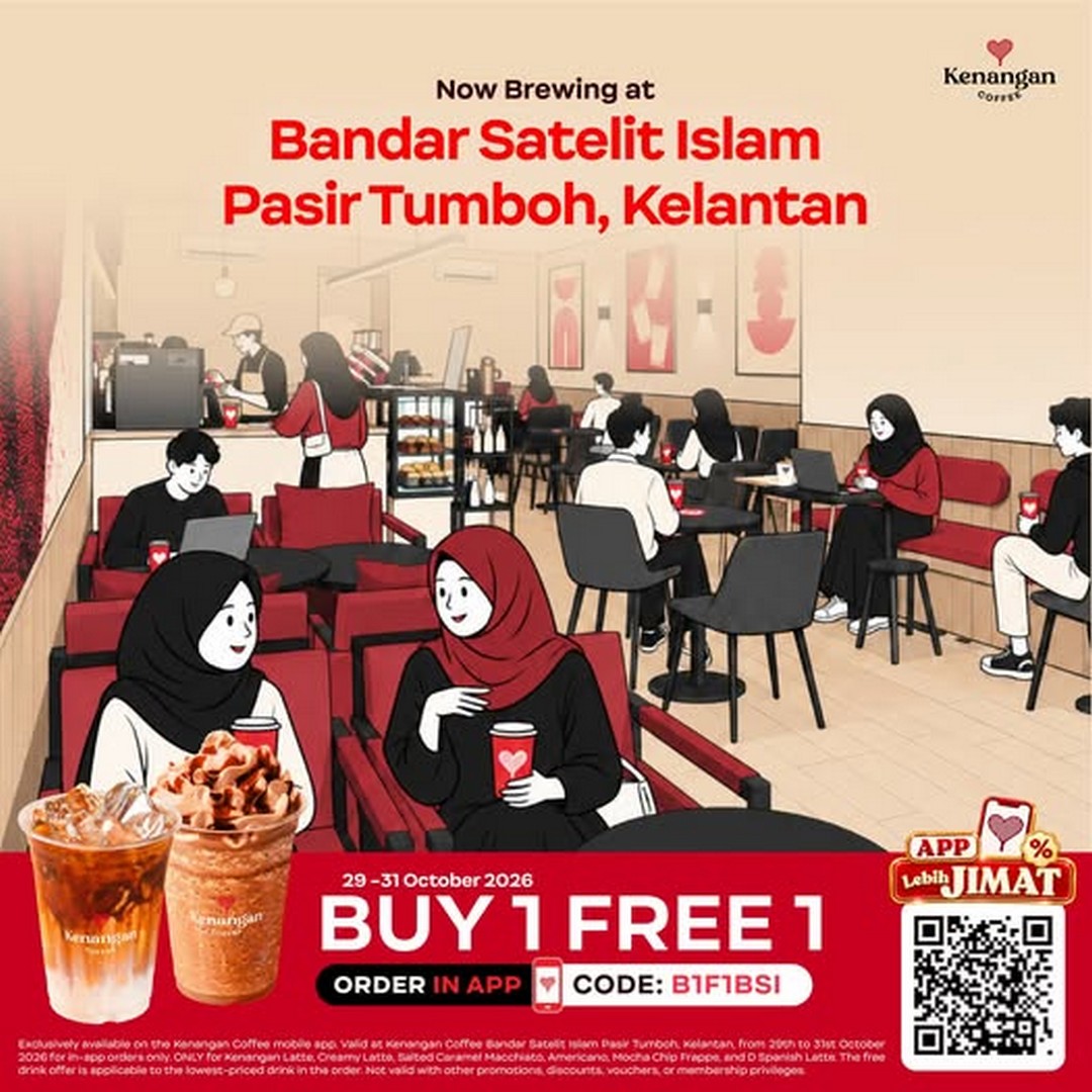 Kenangan-Coffee-Malaysia-Buy-1-Free-1-Promotion 29–31 October 2026: Kenangan Coffee Malaysia Buy 1 Free 1 Promotion