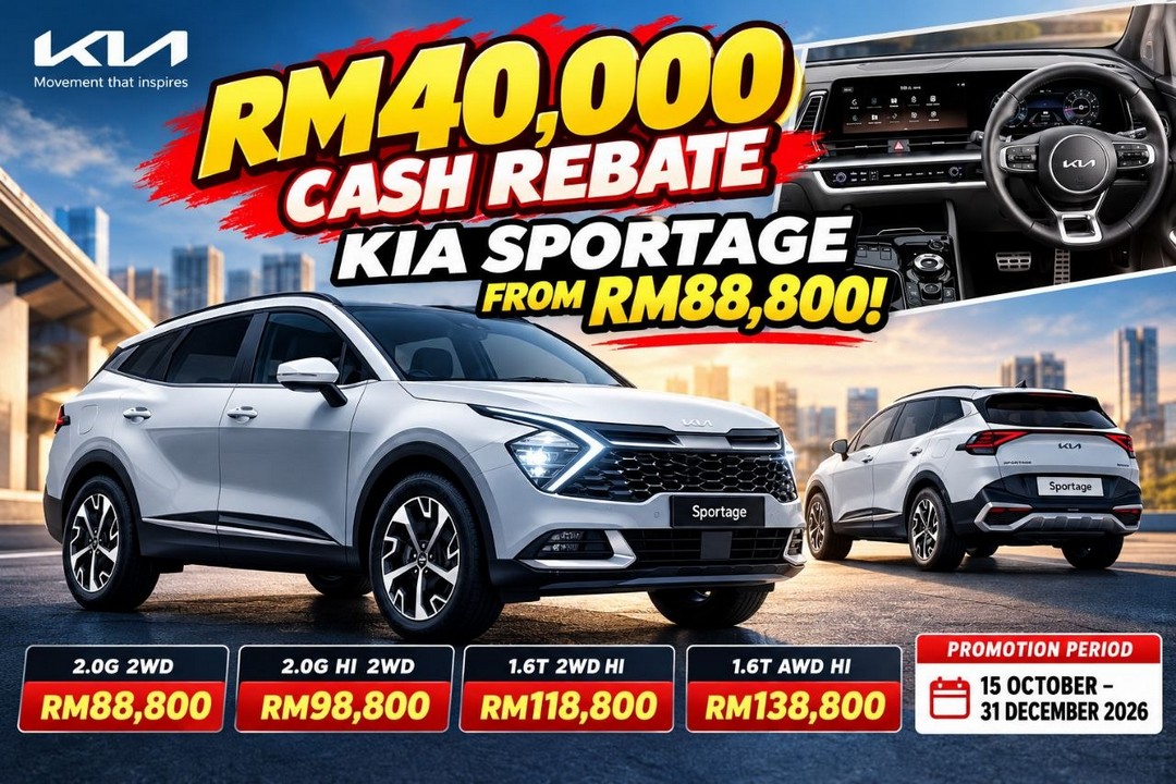 Kia-Malaysia-Kia-Sportage-Promotion 15 October–31 December 2026: Kia Malaysia: Kia Sportage Promotion – Enjoy Up to RM40,000 Cash Rebate on Selected 2026 SUVs from RM88,800, Limited-Time Offer at Authorised Kia Dealers