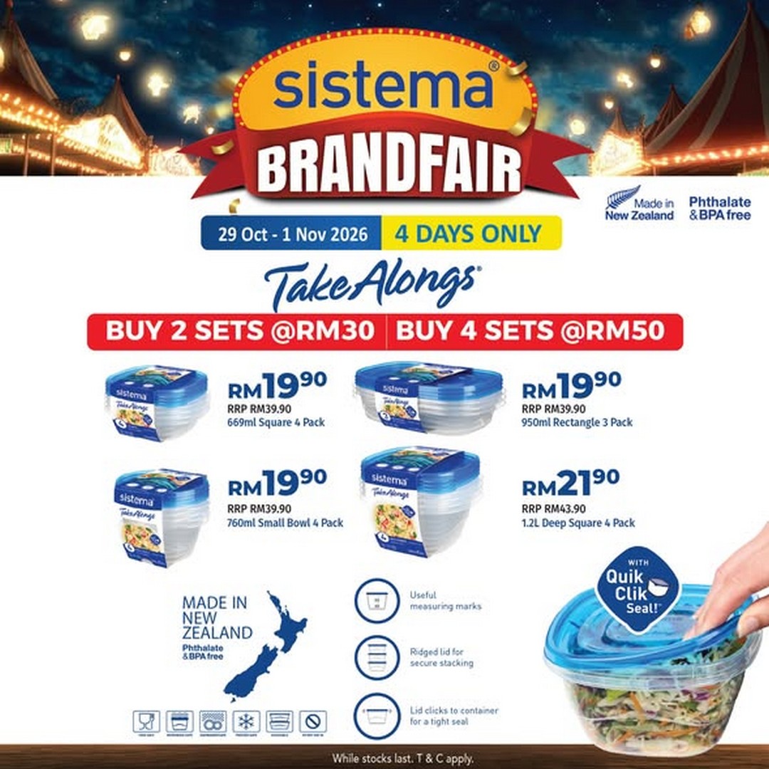 Kitchen-Shop-Brandfair-Weekend-Promotion-1 29 October–1 November 2026: Kitchen Shop Brandfair Weekend Promotion – Discover Sistema Food Storage and Metaltex Kitchen Essentials at Selected Outlets in Malaysia