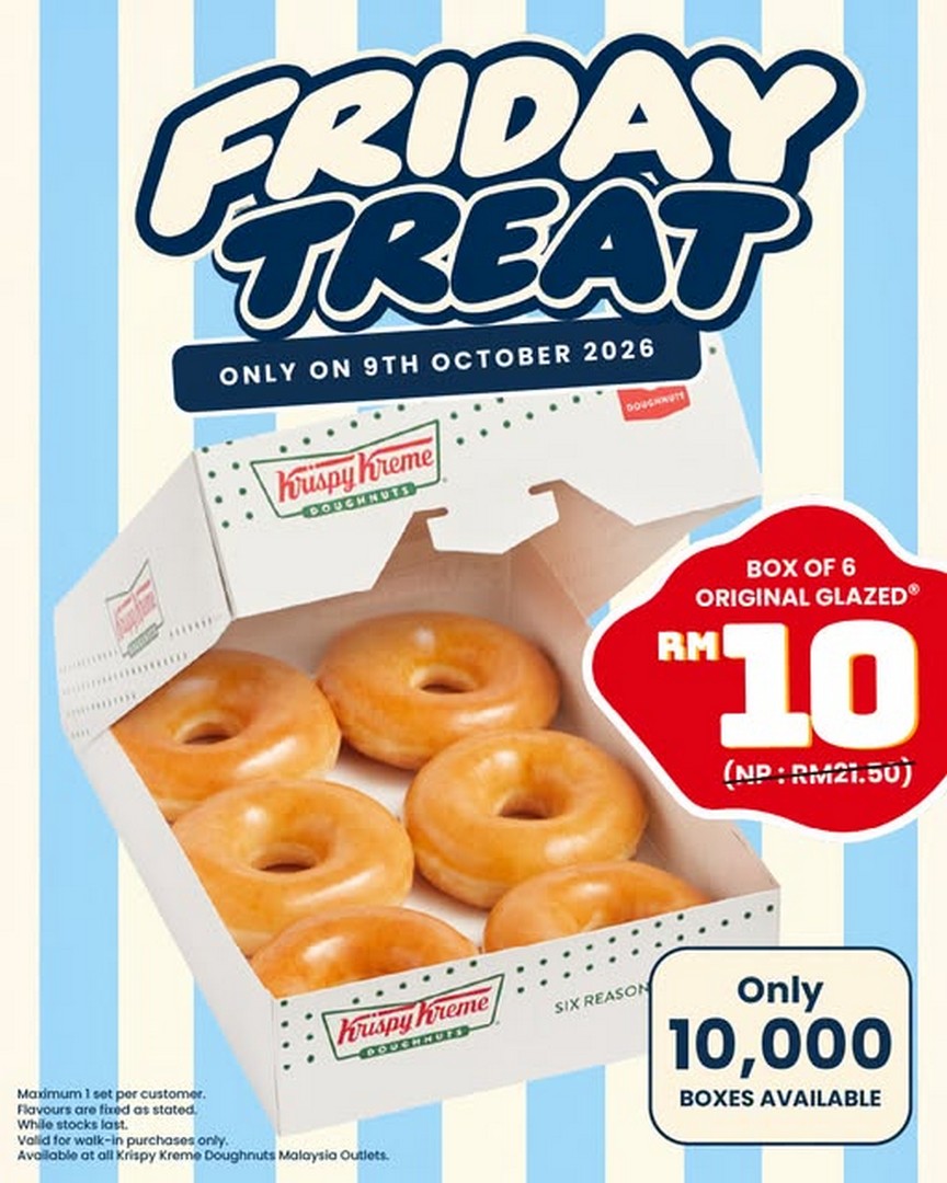 Krispy-Kreme-Doughnuts-Special-Promotion-at-Genting-Highlands-Premium-Outlets 9 October 2026: Krispy Kreme Doughnuts: Special Promotion at Genting Highlands Premium Outlets – Get 6 Selected Doughnuts for RM10 Only