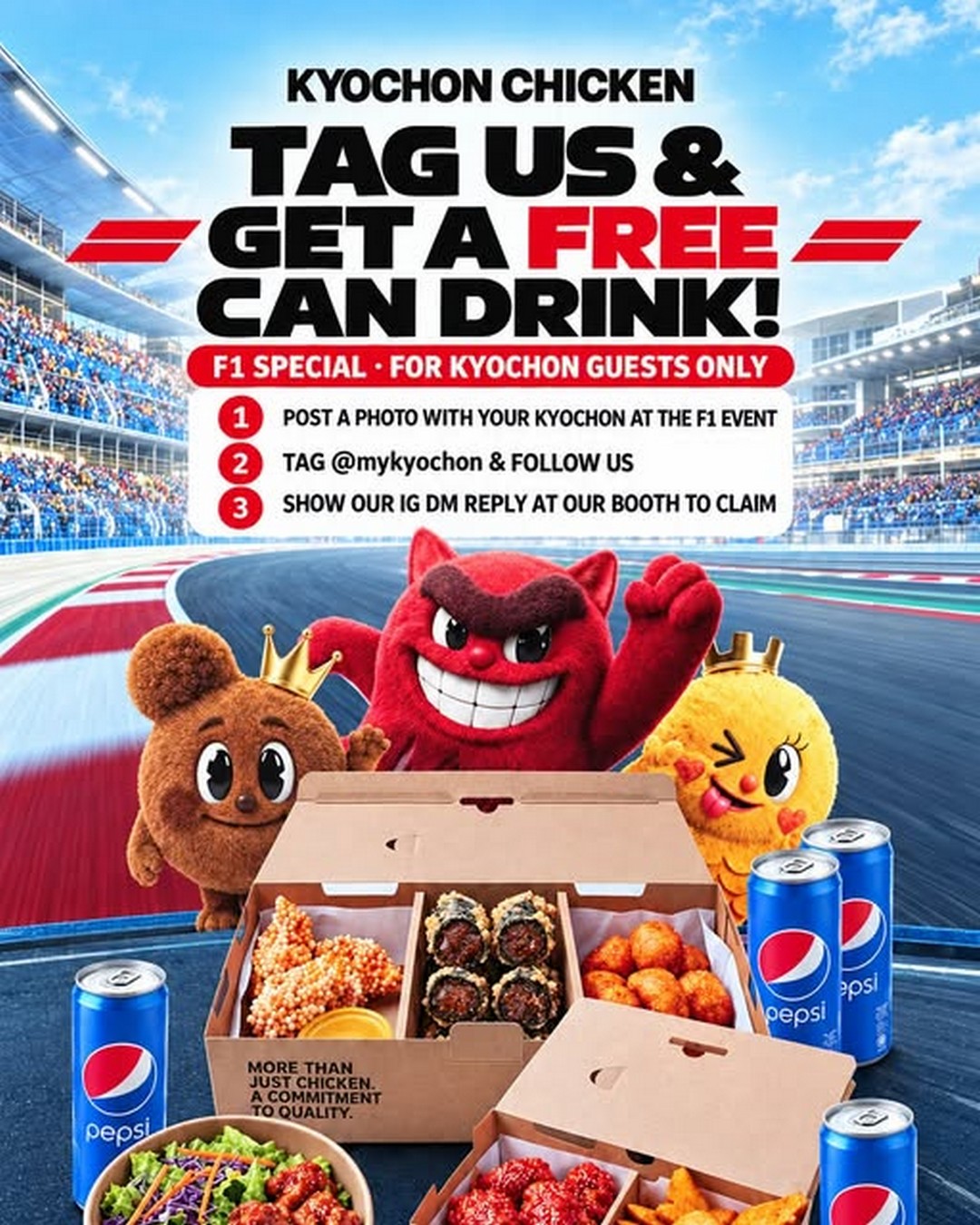 KyoChon-Malaysia-Free-Can-Promotion-at-F1-Event 3-4 October 2026: KyoChon Malaysia: Free Can Promotion at F1 Event, Limited to First 100 Claims Daily