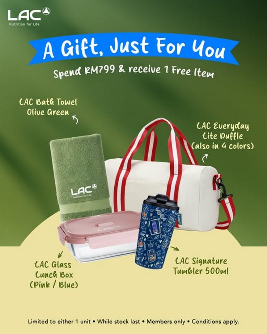 LAC-Malaysia-Wellness-Gift-With-Purchase-Promotion 1–31 October 2026: LAC Malaysia: Wellness Gift With Purchase Promotion – Spend RM799 and Get a FREE LAC Lifestyle Gift Online or In-Store