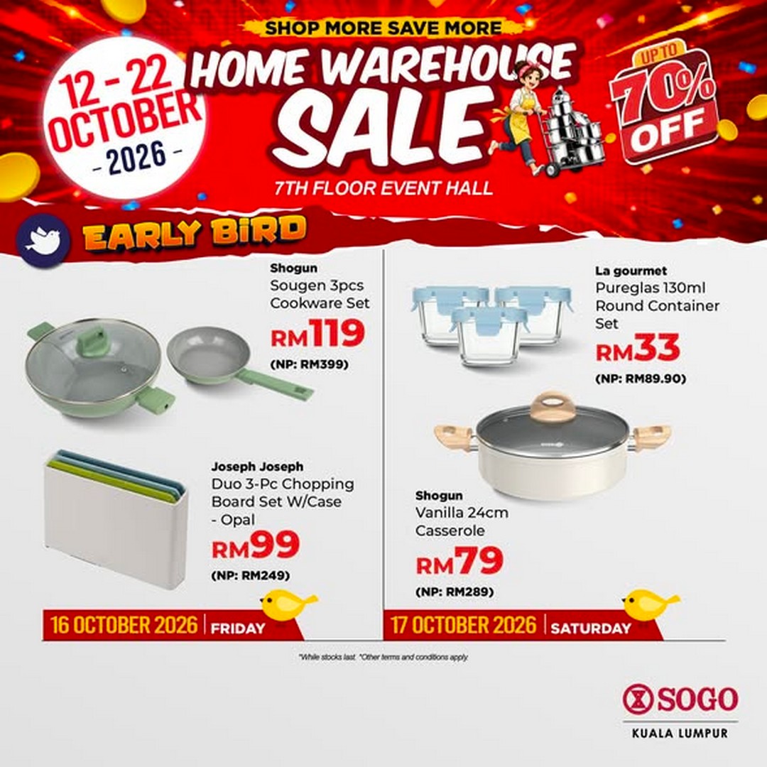 La-gourmet-Malaysia-SOGO-Home-Warehouse-Sale-2 12-22 October 2026: La gourmet Malaysia: SOGO Home Warehouse Sale – Up to 70% Off, Buy 1 Free 1 Deals, Free Gifts and More at SOGO Kuala Lumpur