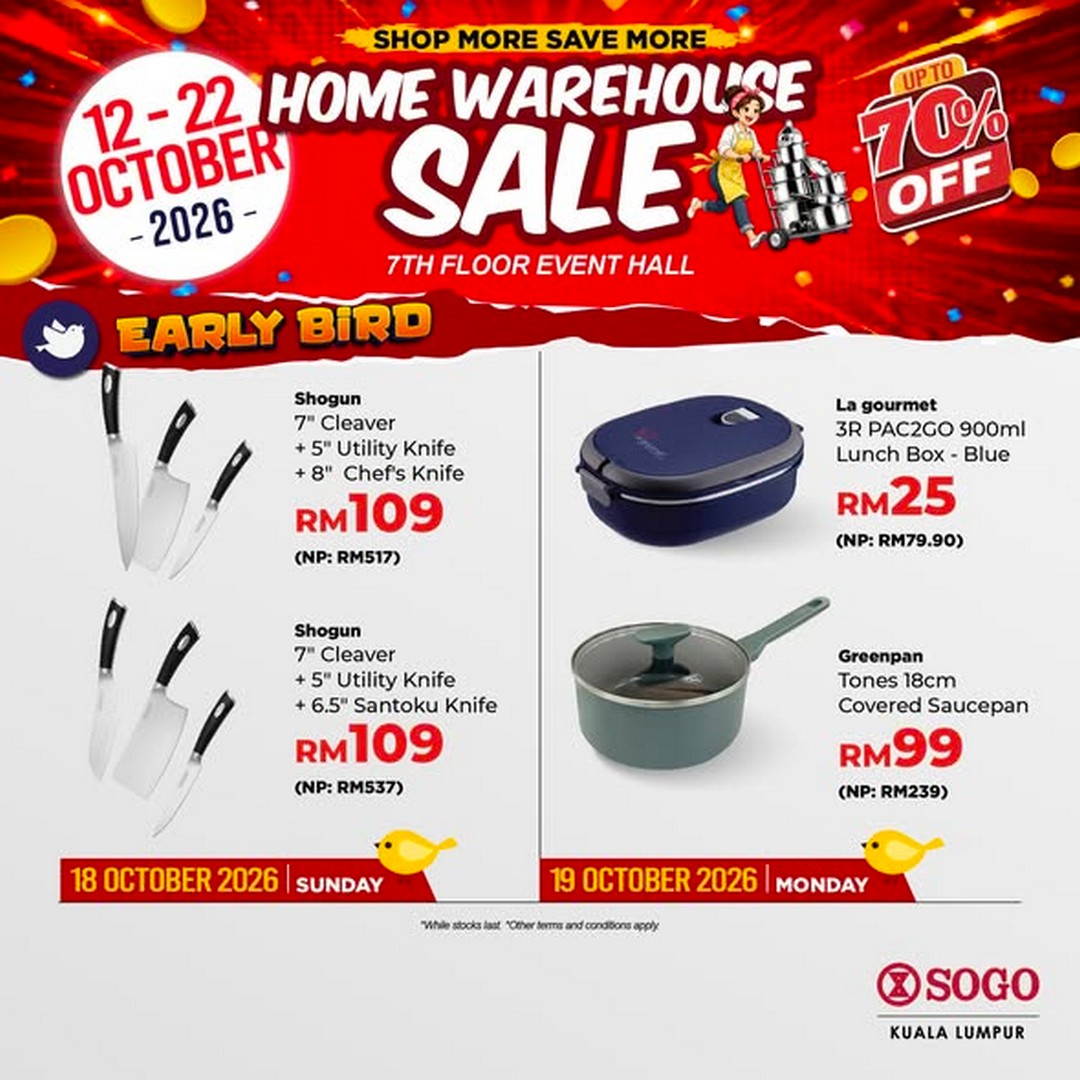 La-gourmet-Malaysia-SOGO-Home-Warehouse-Sale-3 12-22 October 2026: La gourmet Malaysia: SOGO Home Warehouse Sale – Up to 70% Off, Buy 1 Free 1 Deals, Free Gifts and More at SOGO Kuala Lumpur