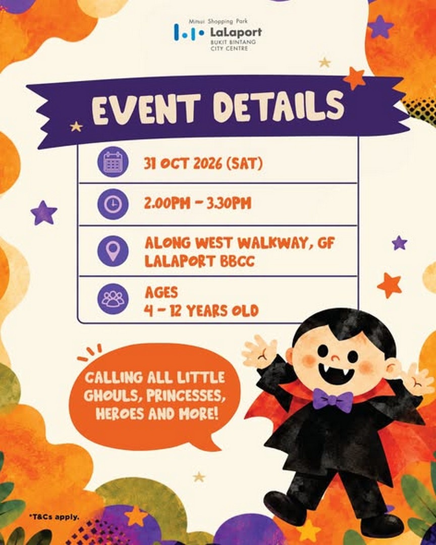 LaLaport-BUKIT-BINTANG-CITY-CENTRE-Halloween-Costume-Competition-Promotion-1 31 October 2026: LaLaport BUKIT BINTANG CITY CENTRE: Halloween Costume Competition, RM15 Entry with Free Goodie Bag Worth Up to RM30 at West Walkway