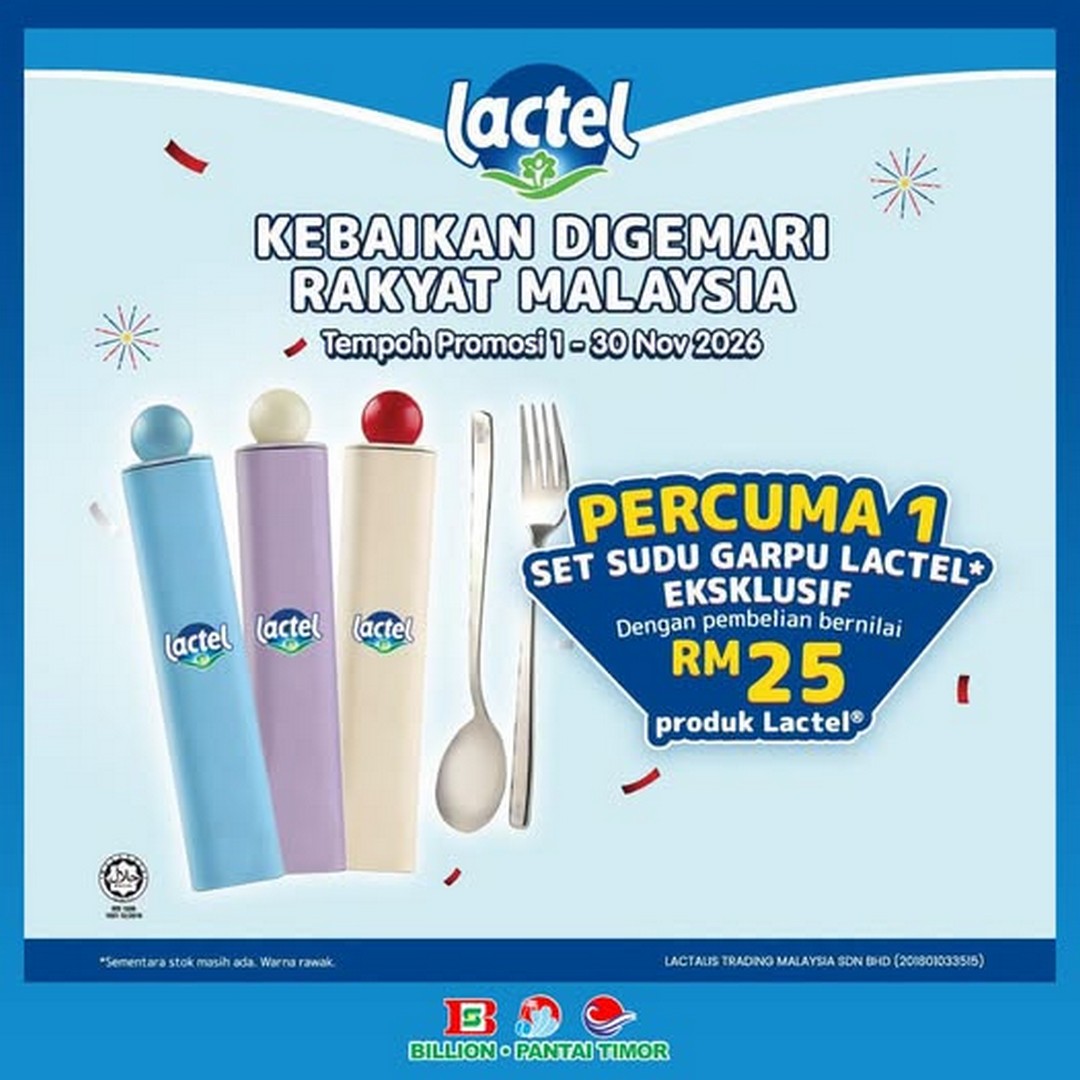 Lactel-Malaysia-RM25-Purchase-Promotion 1-30 November 2026: Lactel Malaysia RM25 Purchase Promotion – Get a FREE Exclusive Lactel Cutlery Set at Participating Stores