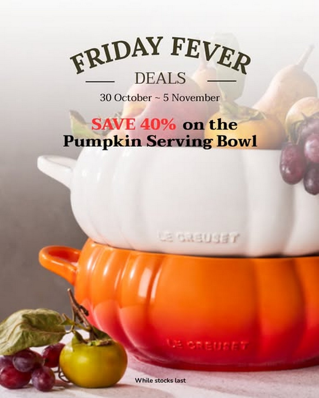 Le-Creuset-Malaysia-Friday-Fever-Deals 30 October–5 November 2026: Le Creuset Malaysia Friday Fever Deals – Enjoy 50% OFF Wok Dish & 40% OFF Selected Pumpkin Collection
