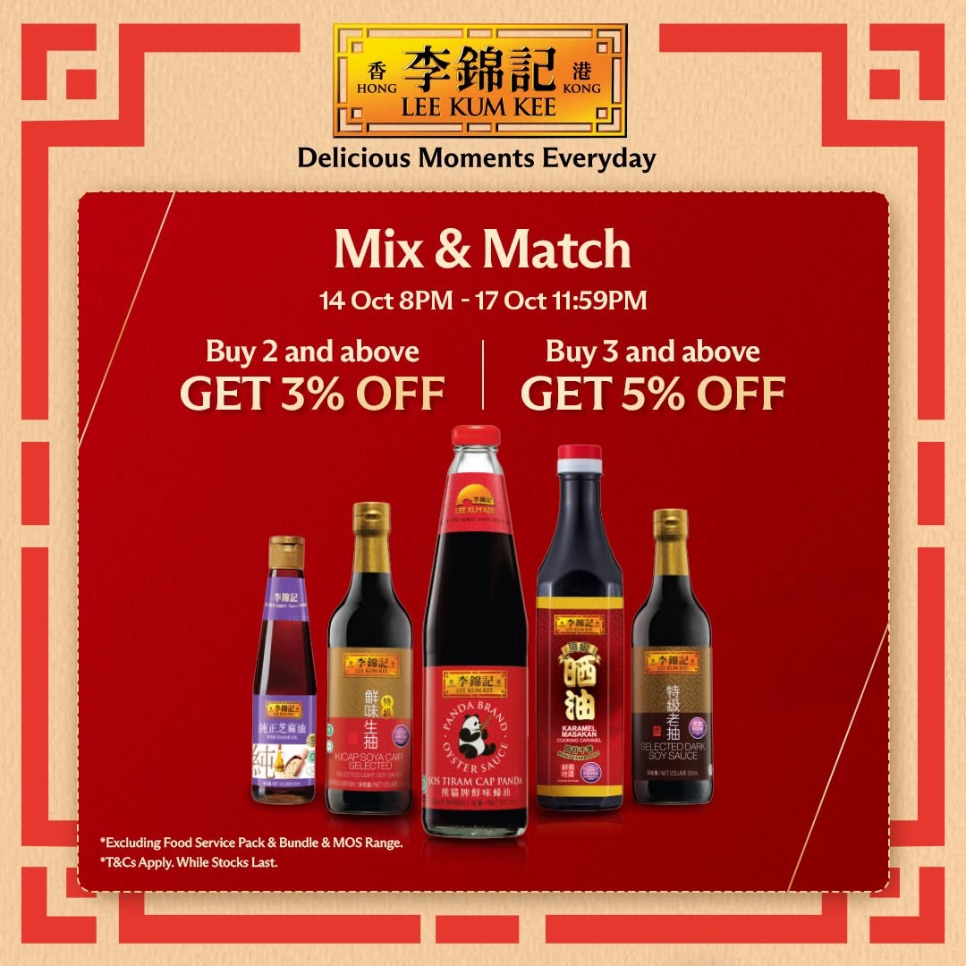 Lee-Kum-Kee-Malaysia-Mid-Month-Online-Promotion-5 14-17 October 2026: Lee Kum Kee Malaysia: Mid-Month Online Promotion with Up to 15% Off Vouchers, Free Gifts and 5% Mix & Match Savings