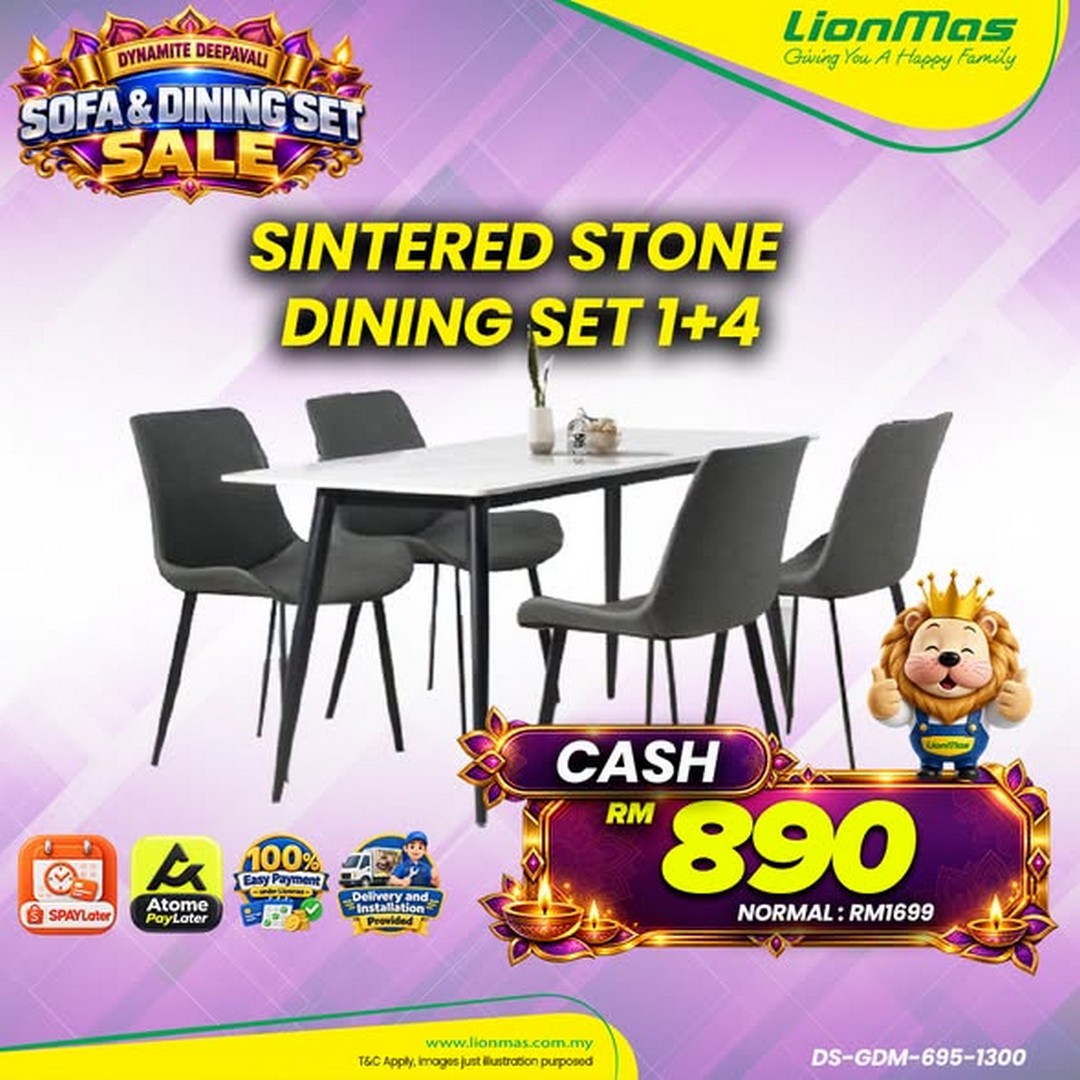Lionmas-Furnishers-Dynamite-Deepavali-Dining-Set-2026-1 Now Till 8 November 2026: Lionmas Furnishers: Dynamite Deepavali Dining Set 2026 – Upgrade Your Dining Room with Flexible Instalment Plans