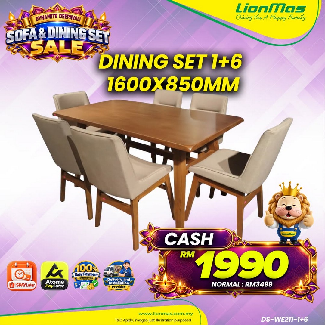 Lionmas-Furnishers-Dynamite-Deepavali-Dining-Set-2026-16 Now Till 8 November 2026: Lionmas Furnishers: Dynamite Deepavali Dining Set 2026 – Upgrade Your Dining Room with Flexible Instalment Plans