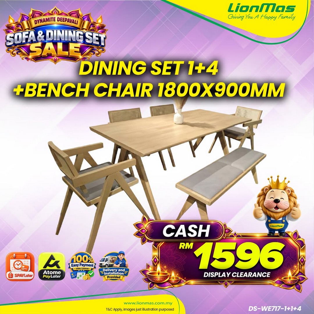 Lionmas-Furnishers-Dynamite-Deepavali-Dining-Set-2026-17 Now Till 8 November 2026: Lionmas Furnishers: Dynamite Deepavali Dining Set 2026 – Upgrade Your Dining Room with Flexible Instalment Plans