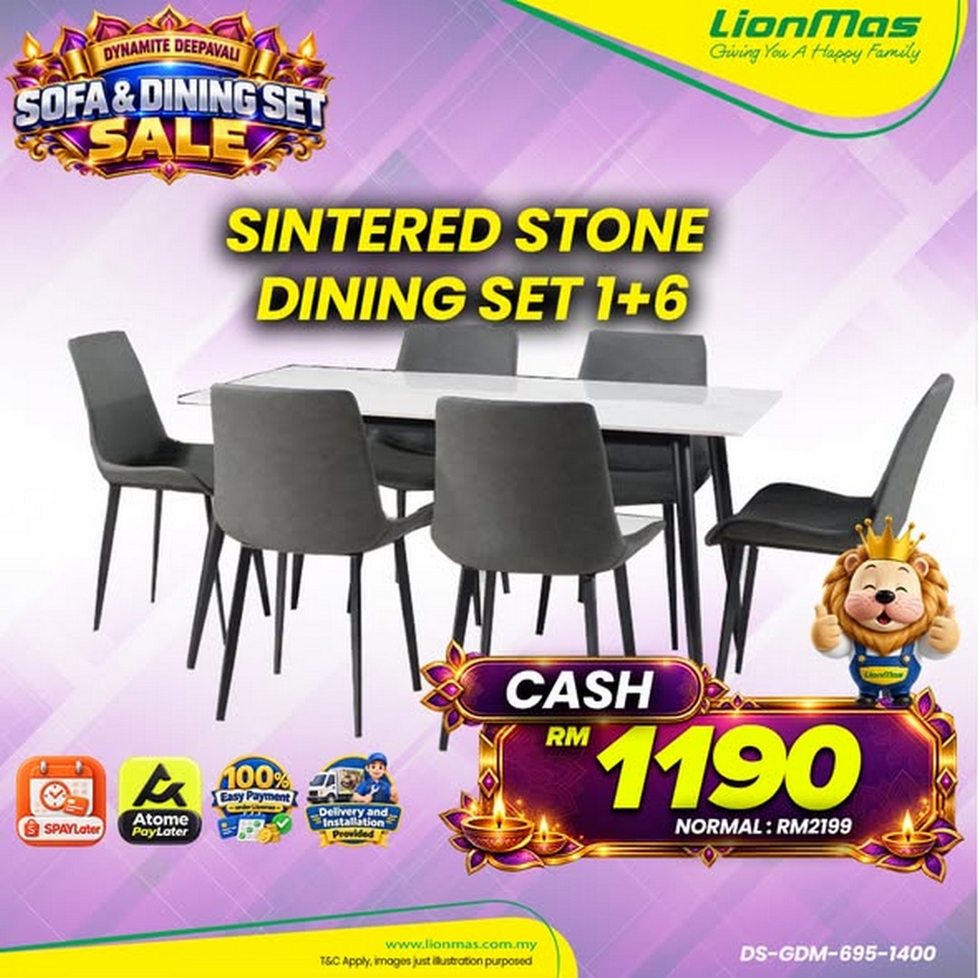 Lionmas-Furnishers-Dynamite-Deepavali-Dining-Set-2026-2 Now Till 8 November 2026: Lionmas Furnishers: Dynamite Deepavali Dining Set 2026 – Upgrade Your Dining Room with Flexible Instalment Plans