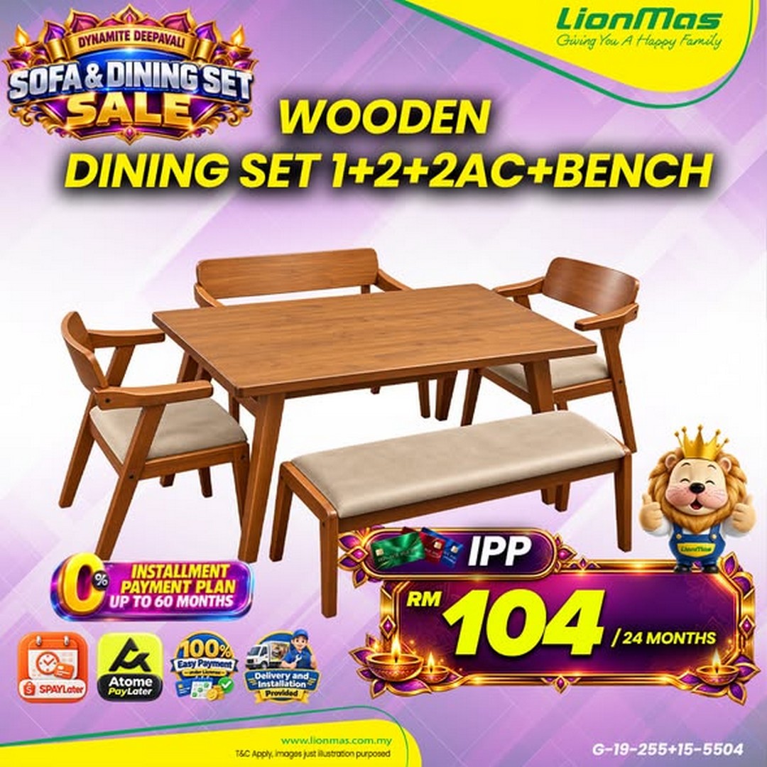 Lionmas-Furnishers-Dynamite-Deepavali-Dining-Set-2026-3 Now Till 8 November 2026: Lionmas Furnishers: Dynamite Deepavali Dining Set 2026 – Upgrade Your Dining Room with Flexible Instalment Plans