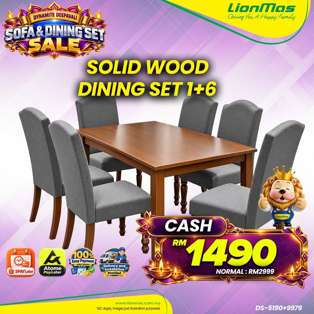 Lionmas-Furnishers-Dynamite-Deepavali-Dining-Set-2026-6 Now Till 8 November 2026: Lionmas Furnishers: Dynamite Deepavali Dining Set 2026 – Upgrade Your Dining Room with Flexible Instalment Plans