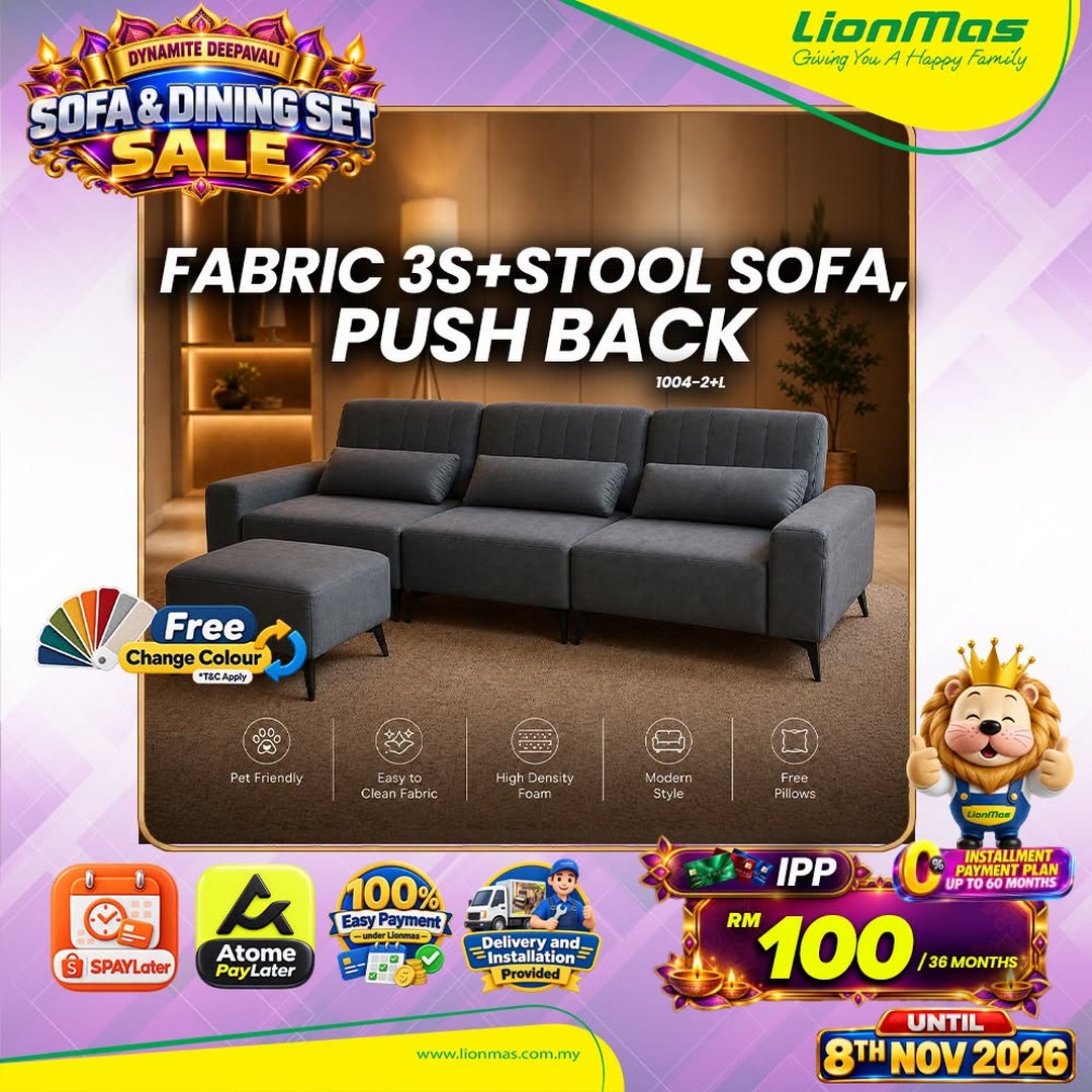 Lionmas-Furnishers-Dynamite-Deepavali-Sofa-Sale-6 13 October–8 November 2026: Lionmas Furnishers: Dynamite Deepavali Sofa Sale 2026 with 0% Instalment Plans up to 60 Months at Participating Stores in Malaysia