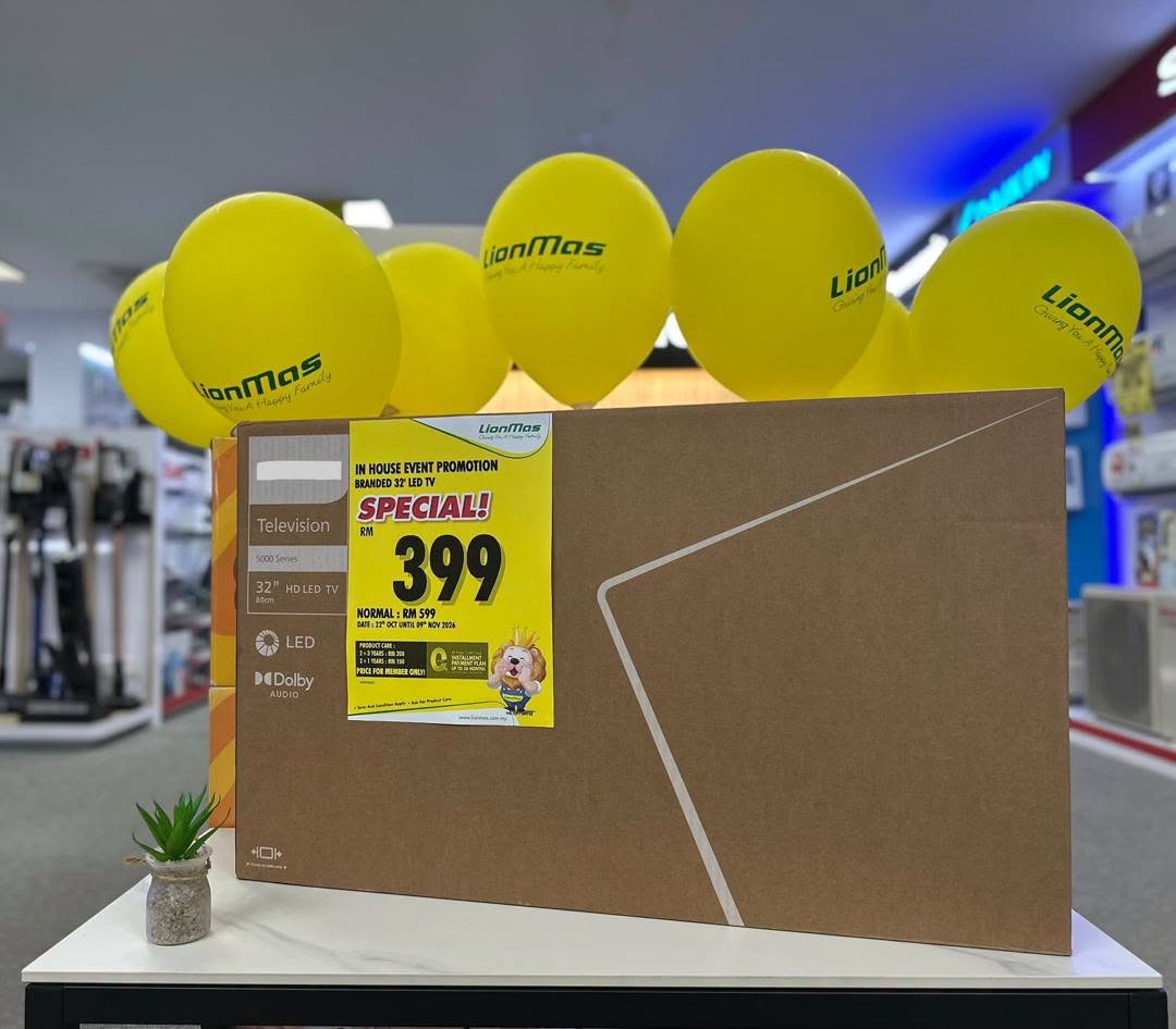 Lionmas-Furnishers-–-Special-Stock-Clearance-Sale-13 22 October–9 November 2026: Lionmas Furnishers – Special Stock Clearance Sale at Gelang Patah, Johor with 50% OFF Air Conditioner Installation and Exclusive Home Appliance Deals from RM399, 10am–9pm