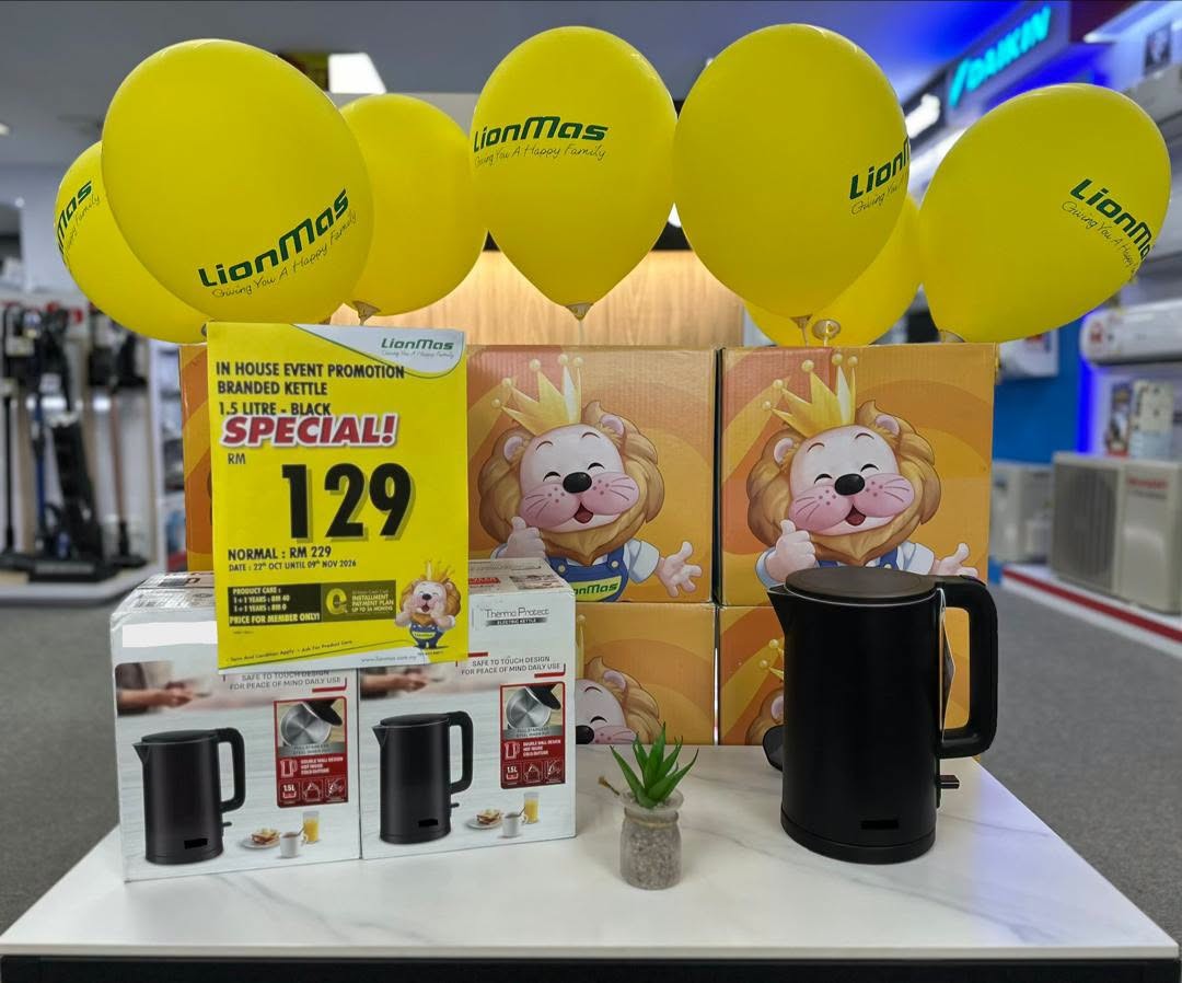 Lionmas-Furnishers-–-Special-Stock-Clearance-Sale-19 22 October–9 November 2026: Lionmas Furnishers – Special Stock Clearance Sale at Gelang Patah, Johor with 50% OFF Air Conditioner Installation and Exclusive Home Appliance Deals from RM399, 10am–9pm