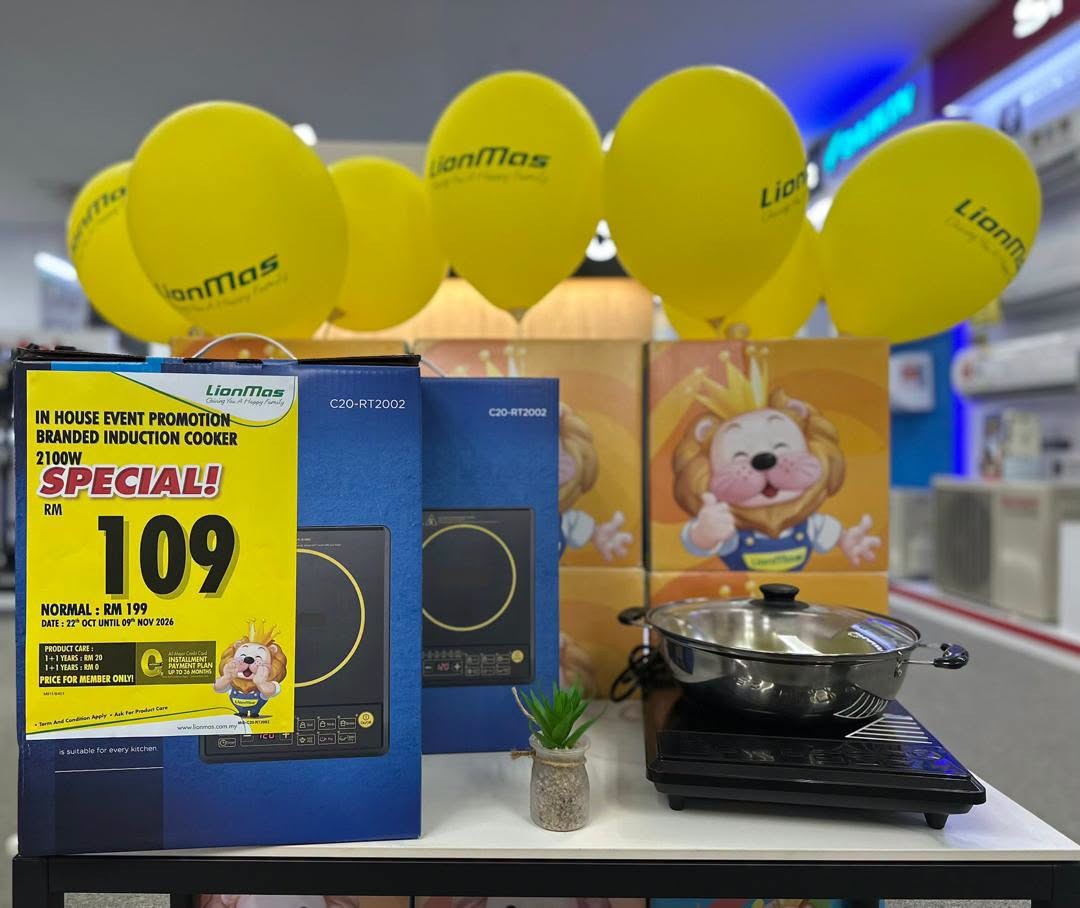 Lionmas-Furnishers-–-Special-Stock-Clearance-Sale-9 22 October–9 November 2026: Lionmas Furnishers – Special Stock Clearance Sale at Gelang Patah, Johor with 50% OFF Air Conditioner Installation and Exclusive Home Appliance Deals from RM399, 10am–9pm
