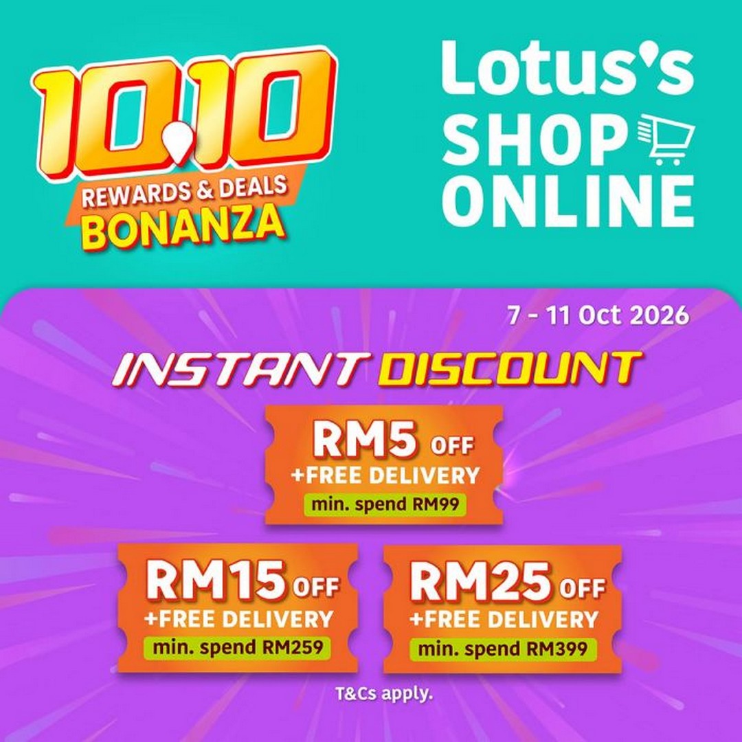 Lotuss-10.10-Rewards-Deals-Bonanza-Sale-1 7-11 October 2026: Lotus's: 10.10 Rewards & Deals Bonanza Sale – Up to 50% OFF, Buy 1 Free 1 & Free Delivery Online