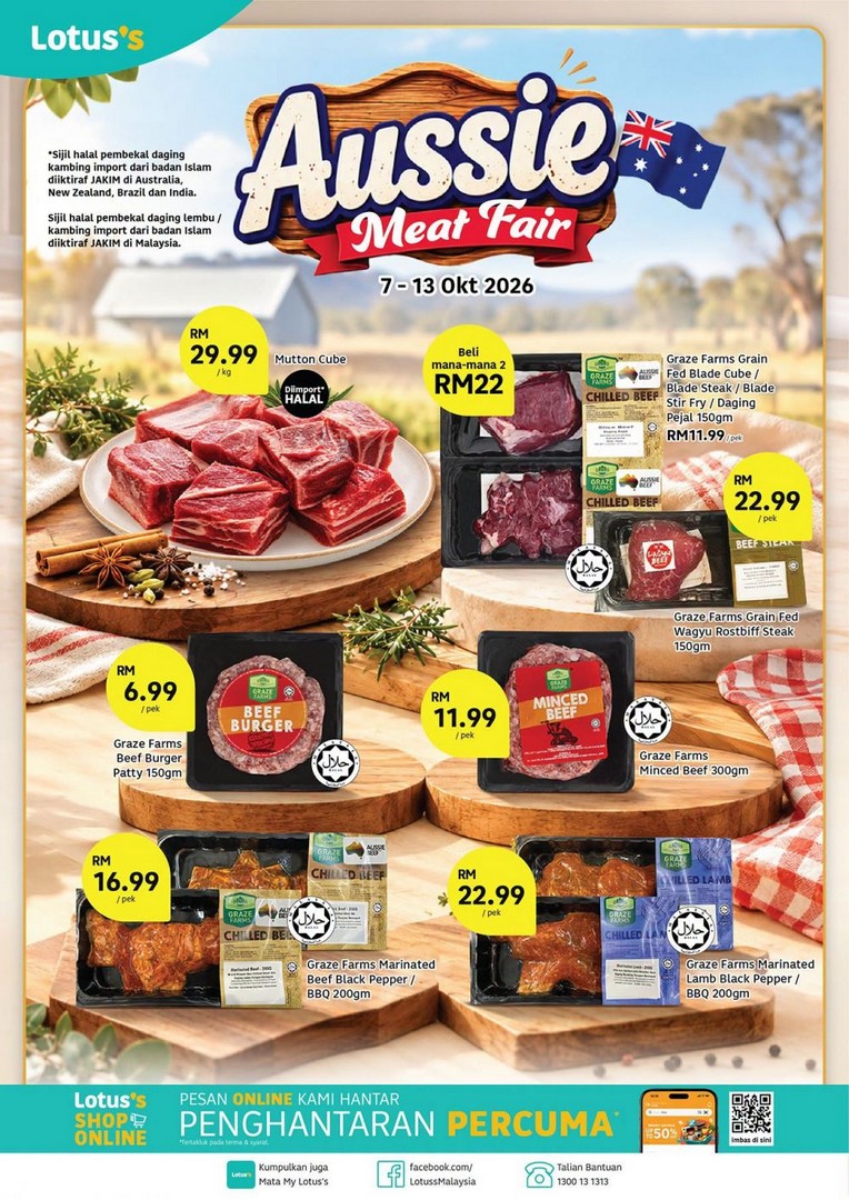 Lotuss-Aussie-Meat-Fair-Premium-Halal-Australian-Meat-Promotion 7-13 October 2026: Lotus's Aussie Meat Fair: Premium Halal Australian Meat Promotion From RM6.99