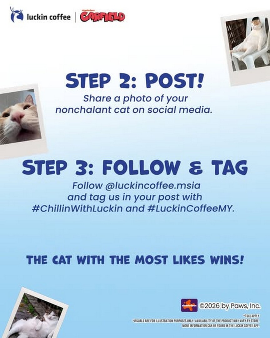 Luckin-Coffee-Malaysia-May-the-Chillest-Cat-Win-2 21–27 October 2026: Luckin Coffee Malaysia: May the Chillest Cat Win! Garfield Plush Pouch and One Month of Free Coffee Giveaway Contest