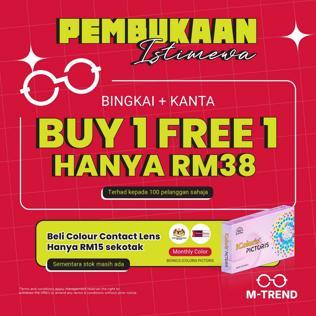 M-Trend-Malaysia-Grand-Opening-Promotion-at-Mydin-USJ-–-Buy-1-Free-1 7 October 2026: M-Trend Malaysia: Grand Opening Promotion at Mydin USJ – Buy 1 Free 1 Frame + Lens from RM38