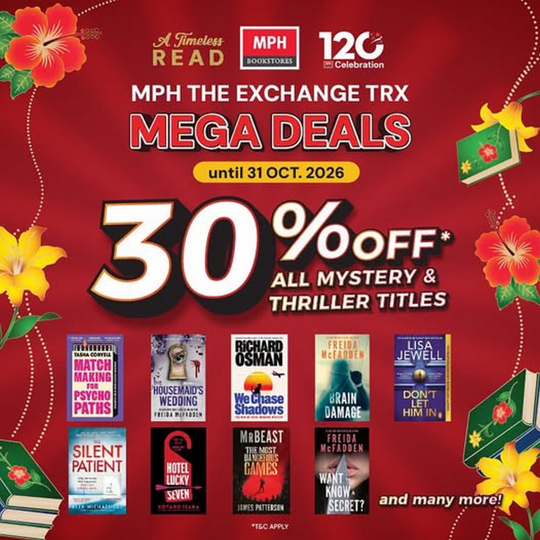 MPH-Bookstores-Enjoy-30-Off-Selected-Mystery-and-Thriller-Books 1-31 October 2026: MPH Bookstores: Enjoy 30% Off Selected Mystery and Thriller Books at The Exchange TRX Kuala Lumpur
