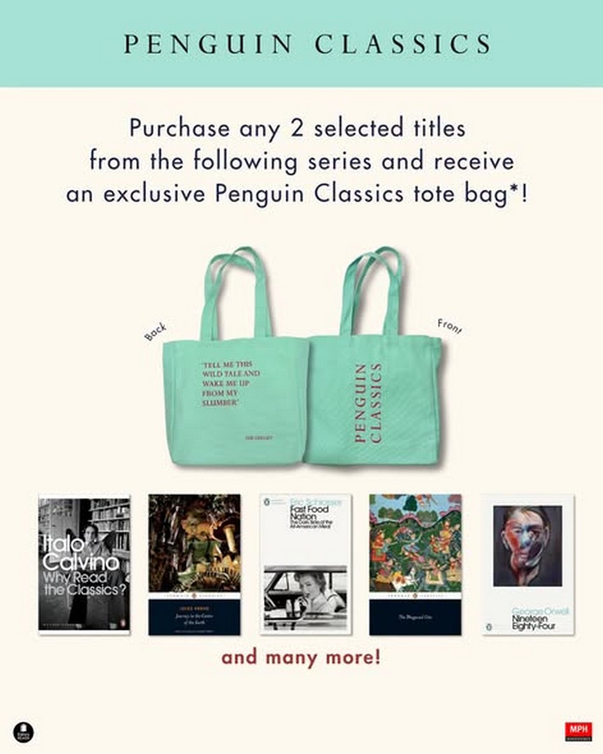 MPH-Bookstores-Penguin-Classics-Exclusive-Tote-Bag-Giveaway 14 October 2026 onwards: MPH Bookstores: Penguin Classics Exclusive Tote Bag Giveaway with Purchase of Any 2 Selected Titles at TRX and PKA Outlets, While Stocks Last