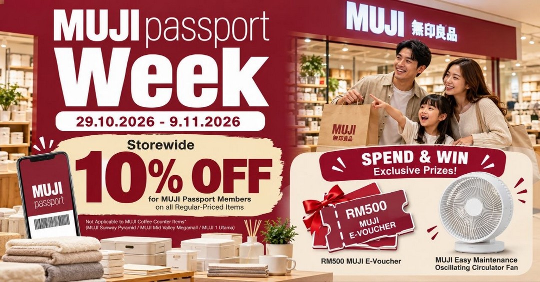 MUJI-Malaysia-10-OFF-Storewide-Promotion 29 October–9 November 2026: MUJI Malaysia 10% OFF Storewide Promotion and Spend & Win Campaign