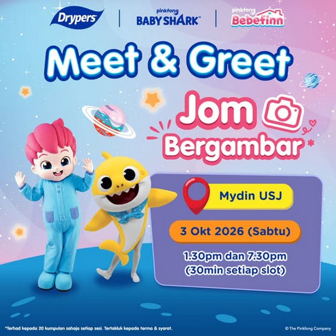 MYDIN-Malaysia-Drypers-x-Bebefinn-Pinkfong-Roadshow-Promotion 3 October 2026: MYDIN Malaysia: Drypers x Bebefinn Pinkfong Roadshow Promotion and Meet & Greet at MYDIN USJ