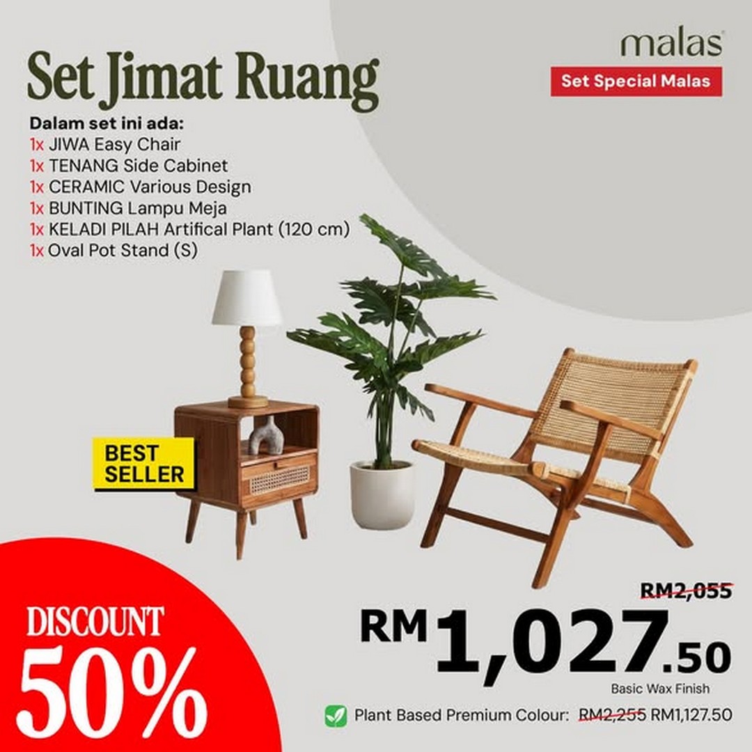 Malas-Furniture-50-OFF-Teak-Wood-Furniture-Rattan-Goods-Sale-1 Now Till 30 September 2026: Malas Furniture: 50% OFF Teak Wood Furniture & Rattan Goods Sale at Kg. Subang, Kuantan and Kota Masai