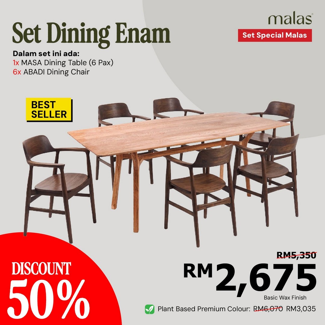 Malas-Furniture-50-OFF-Teak-Wood-Furniture-Rattan-Goods-Sale-10 Now Till 30 September 2026: Malas Furniture: 50% OFF Teak Wood Furniture & Rattan Goods Sale at Kg. Subang, Kuantan and Kota Masai