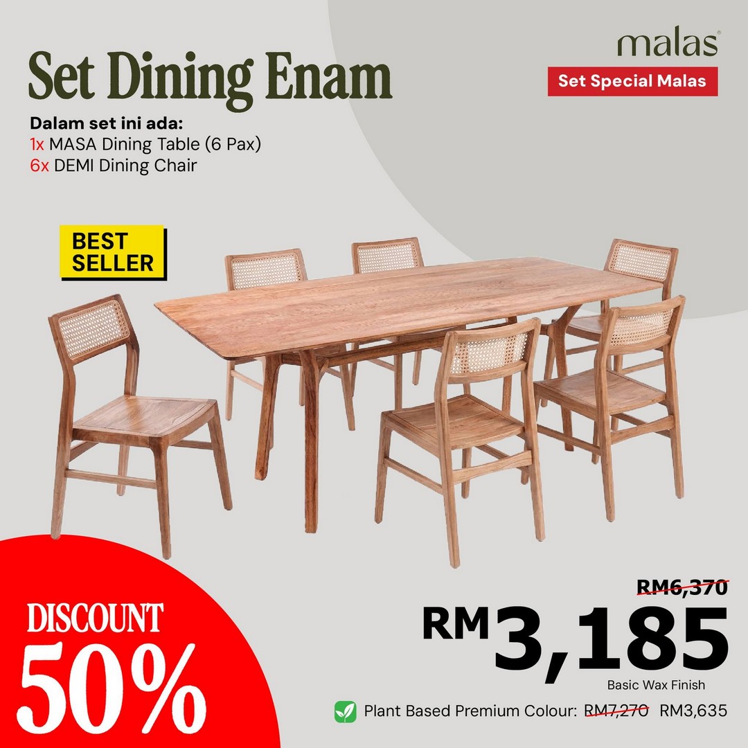 Malas-Furniture-50-OFF-Teak-Wood-Furniture-Rattan-Goods-Sale-12 Now Till 30 September 2026: Malas Furniture: 50% OFF Teak Wood Furniture & Rattan Goods Sale at Kg. Subang, Kuantan and Kota Masai