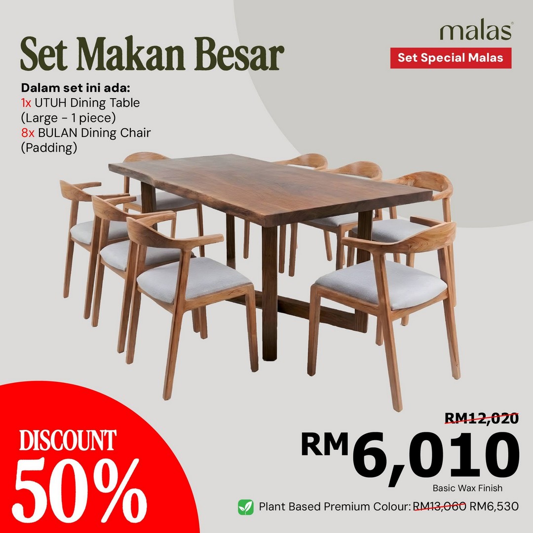 Malas-Furniture-50-OFF-Teak-Wood-Furniture-Rattan-Goods-Sale-15 Now Till 30 September 2026: Malas Furniture: 50% OFF Teak Wood Furniture & Rattan Goods Sale at Kg. Subang, Kuantan and Kota Masai