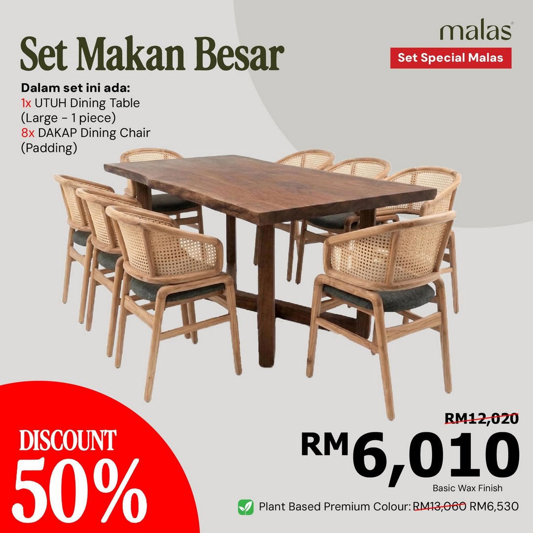 Malas-Furniture-50-OFF-Teak-Wood-Furniture-Rattan-Goods-Sale-16 Now Till 30 September 2026: Malas Furniture: 50% OFF Teak Wood Furniture & Rattan Goods Sale at Kg. Subang, Kuantan and Kota Masai
