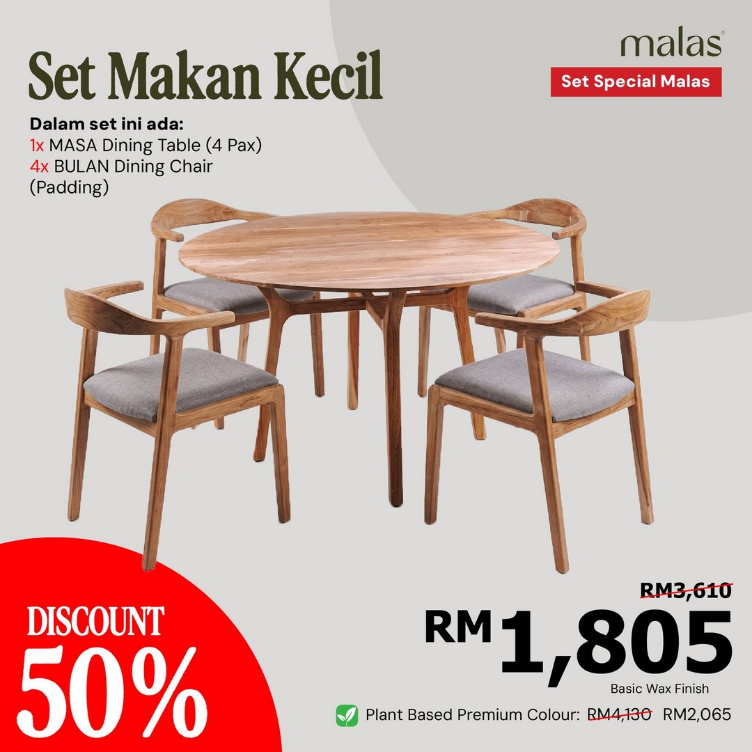 Malas-Furniture-50-OFF-Teak-Wood-Furniture-Rattan-Goods-Sale-17 Now Till 30 September 2026: Malas Furniture: 50% OFF Teak Wood Furniture & Rattan Goods Sale at Kg. Subang, Kuantan and Kota Masai