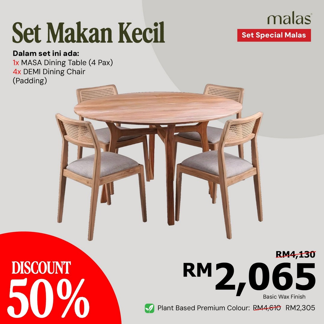 Malas-Furniture-50-OFF-Teak-Wood-Furniture-Rattan-Goods-Sale-18 Now Till 30 September 2026: Malas Furniture: 50% OFF Teak Wood Furniture & Rattan Goods Sale at Kg. Subang, Kuantan and Kota Masai