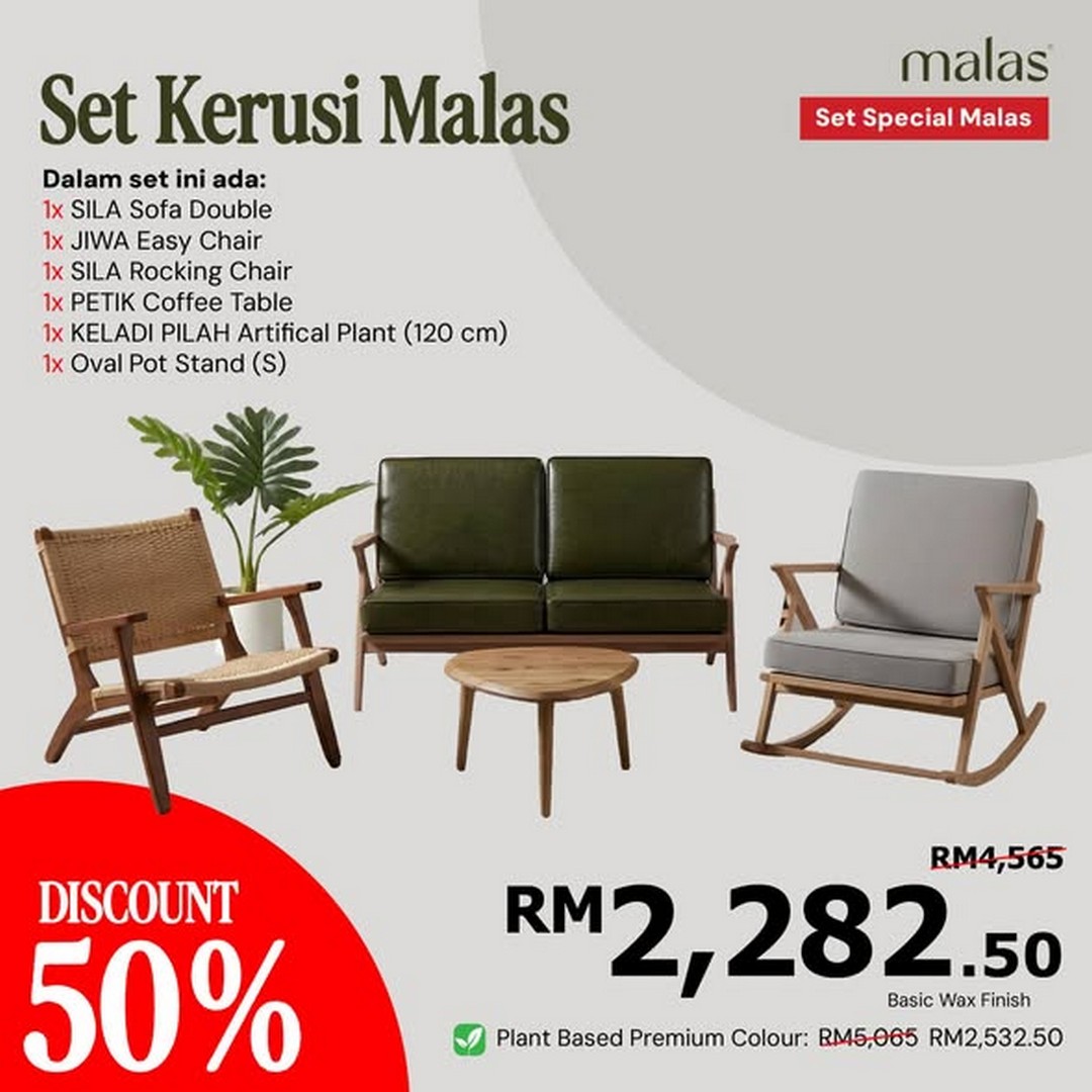 Malas-Furniture-50-OFF-Teak-Wood-Furniture-Rattan-Goods-Sale-3 Now Till 30 September 2026: Malas Furniture: 50% OFF Teak Wood Furniture & Rattan Goods Sale at Kg. Subang, Kuantan and Kota Masai
