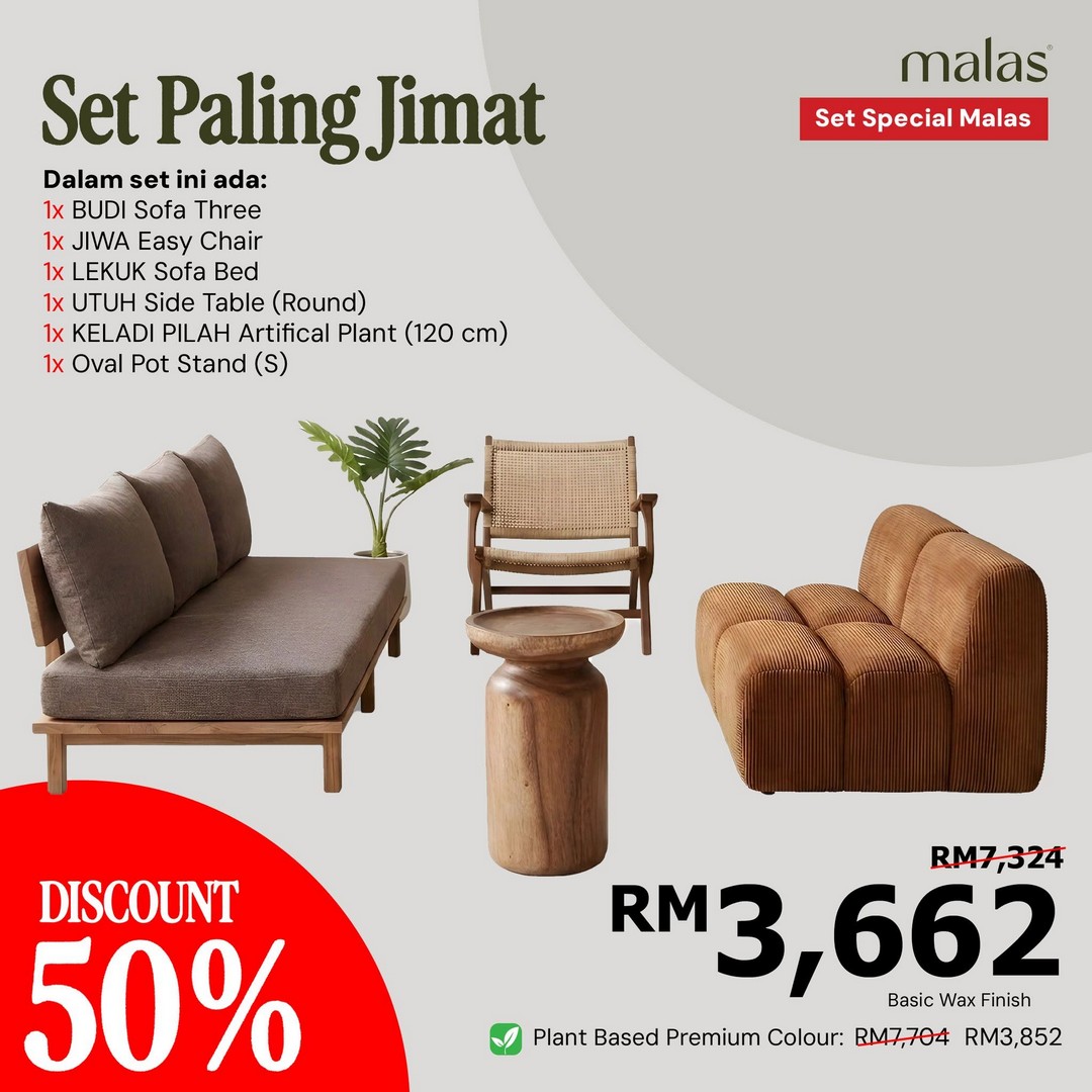 Malas-Furniture-50-OFF-Teak-Wood-Furniture-Rattan-Goods-Sale-5 Now Till 30 September 2026: Malas Furniture: 50% OFF Teak Wood Furniture & Rattan Goods Sale at Kg. Subang, Kuantan and Kota Masai