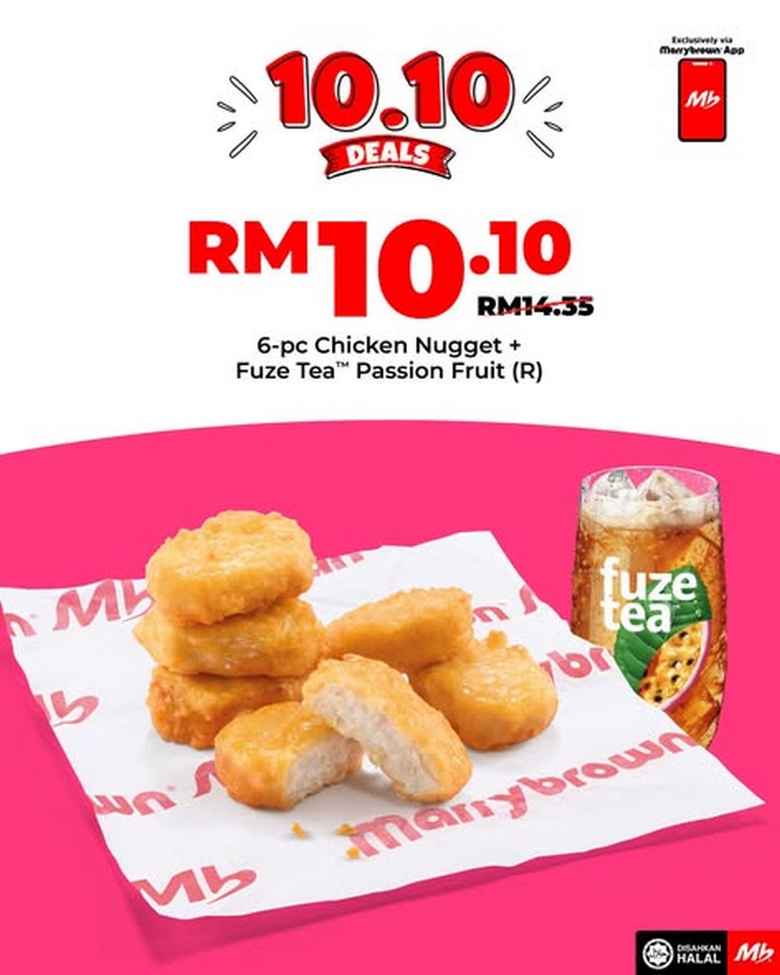 Marrybrown-10.10-Exclusive-Food-Promotion-–-Enjoy-MB-Favourites-1 9-11 October 2026: Marrybrown: 10.10 Exclusive Food Promotion – Enjoy MB Favourites for RM10.10 Each via the MB App