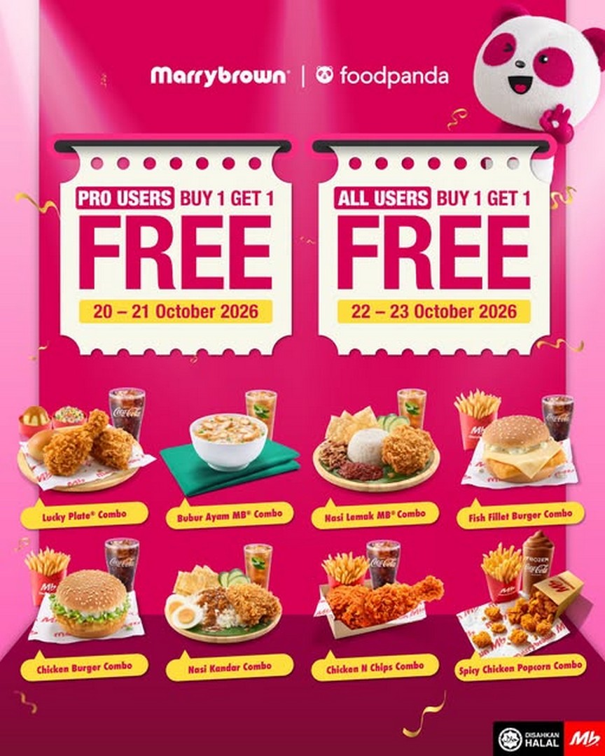 Marrybrown-Buy-1-Get-1-Free-Promotion-with-foodpanda-Malaysia 20–23 October 2026: Marrybrown Buy 1, Get 1 Free Promotion with foodpanda Malaysia – Enjoy More Favourite Meals for Less